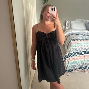 BLACK BABYDOLL DRESS
